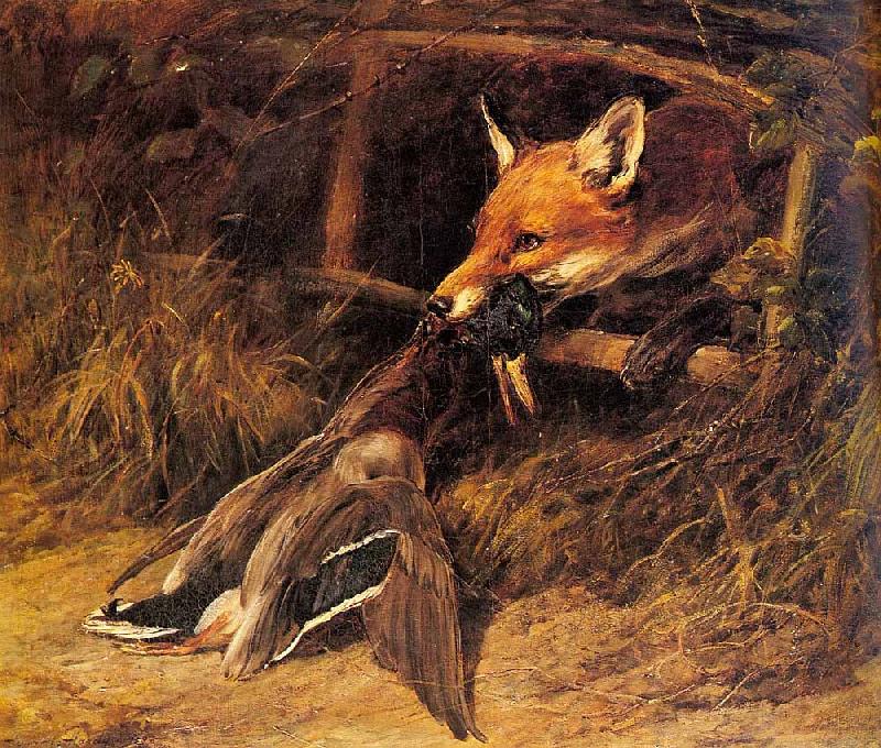 Heywood Hardy Returning To The Foxs Lair Sweden oil painting art